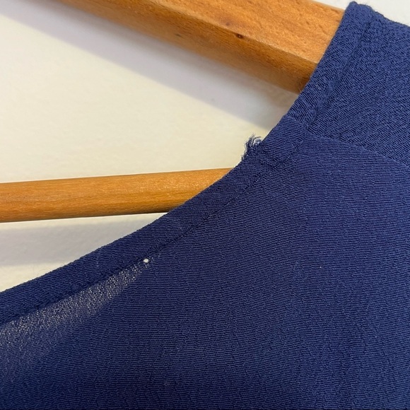 Madewell Blue Dolman Sleeve V Neck Blouse Womens Size Small - Picture 8 of 11